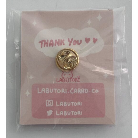 Labutori Black Cat Enamel Lapel Pin Cute Pink Ribbon Backpack Vest - Picture 3 of 3